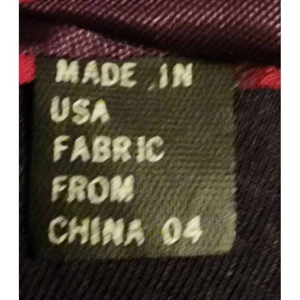 Oleg Gassinne Silk Necktie Abstract Design Burgundy Red USA Made Business Career
